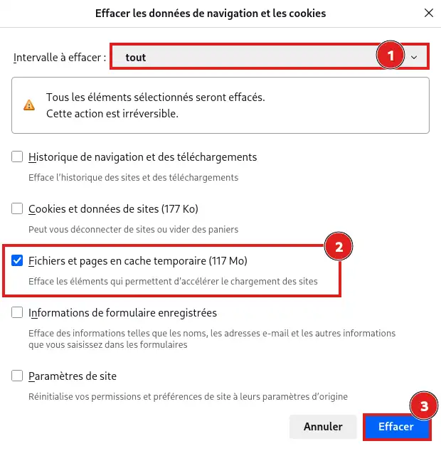 Click to display the original image Comment vider le cache de mon navigateur web sur un ordinateur ?
