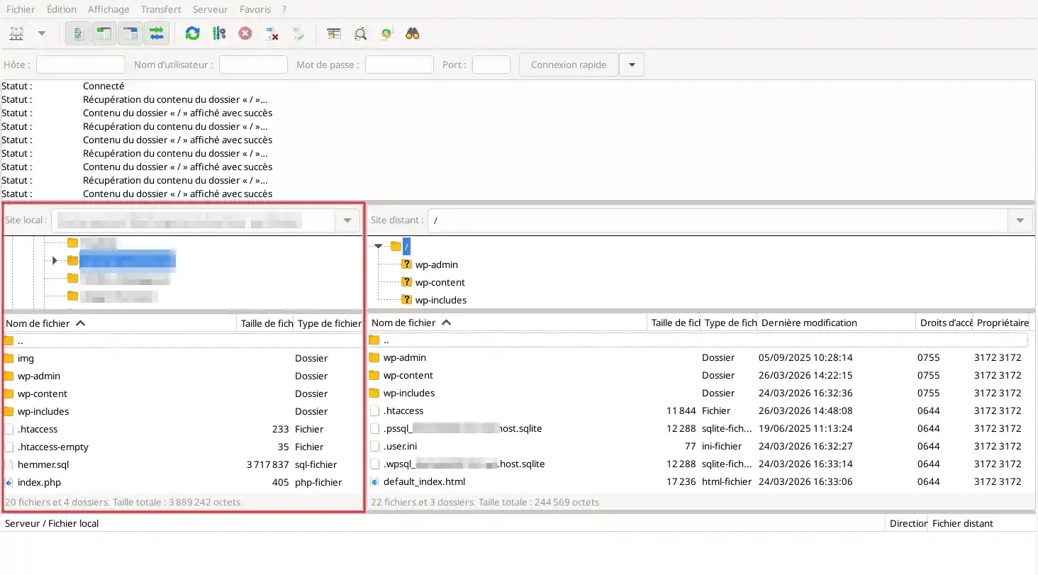 Click to display the original image Comment publier un site par FTP avec FileZilla, Cyberduck ou WinSCP ?