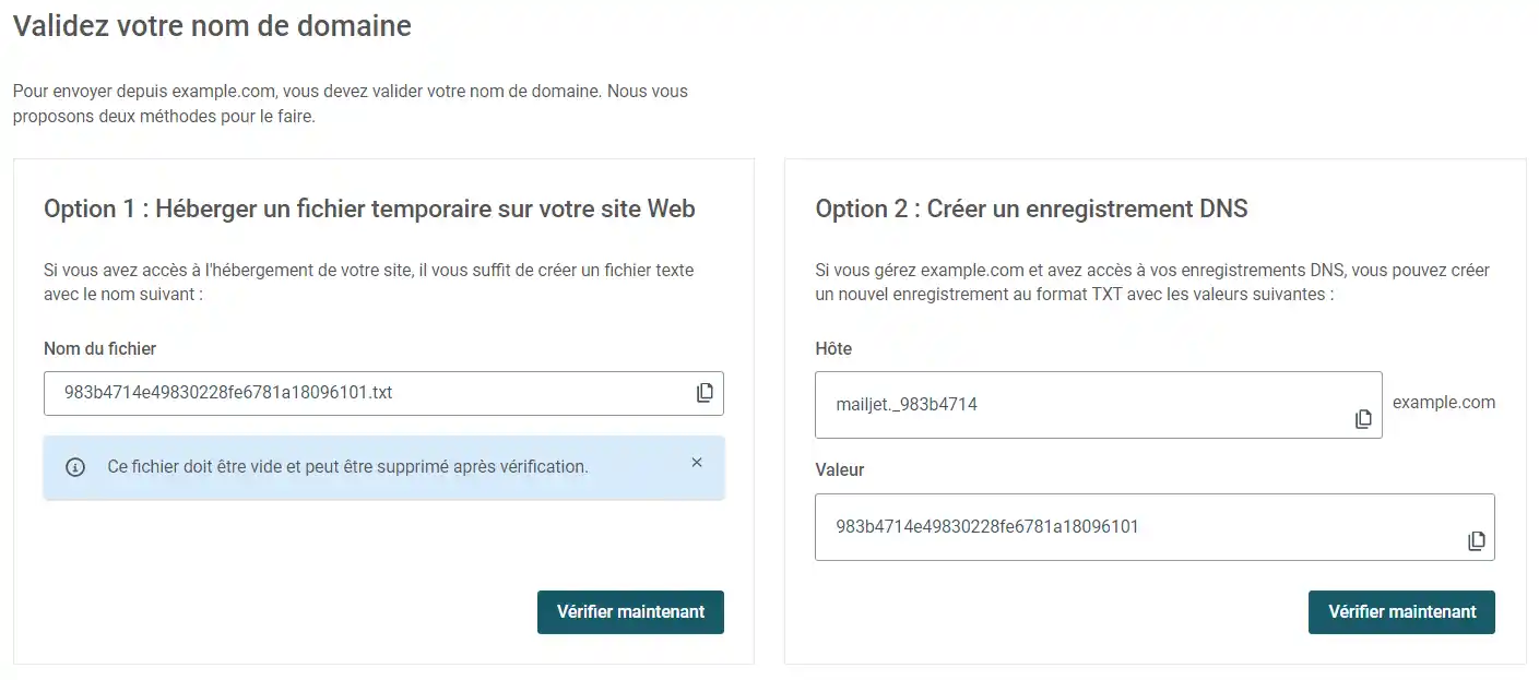 Comment lier un nom de domaine LWS au service Mailjet ?