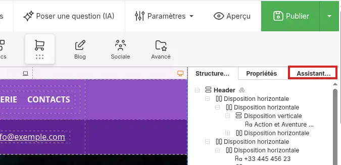 Comment utiliser l&rsquo;assistant IA de SiteBuilder Pro ?