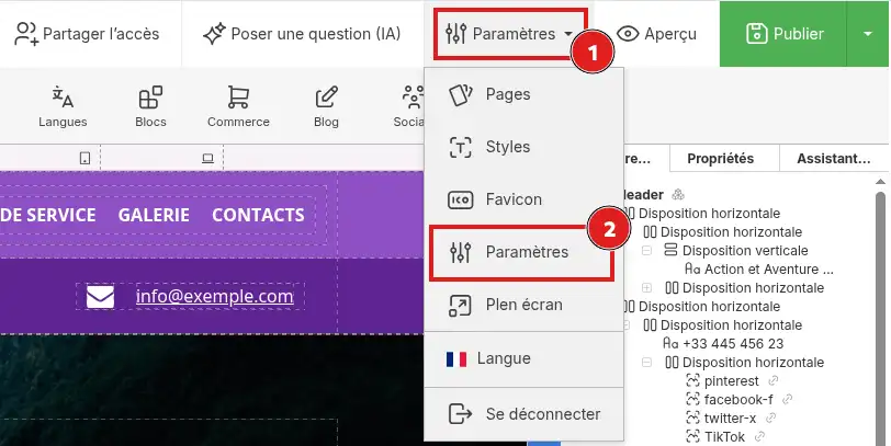 Comment utiliser l&rsquo;assistant IA de SiteBuilder Pro ?
