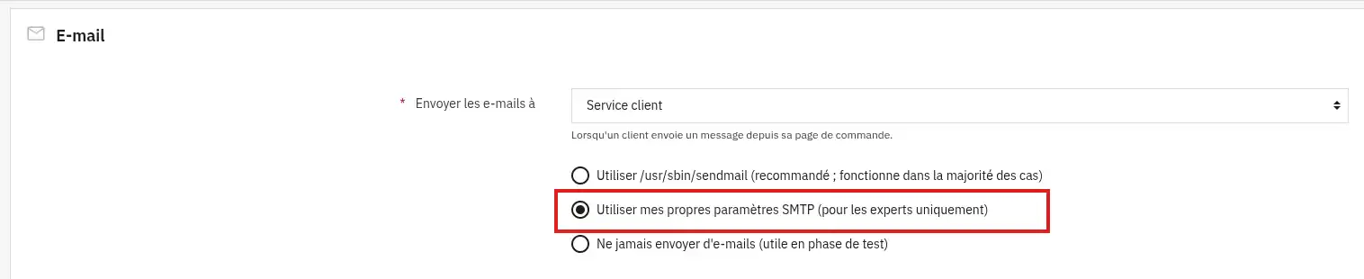 Comment configurer l&rsquo;envoi d&rsquo;e-mails SMTP sur PrestaShop 9 ?