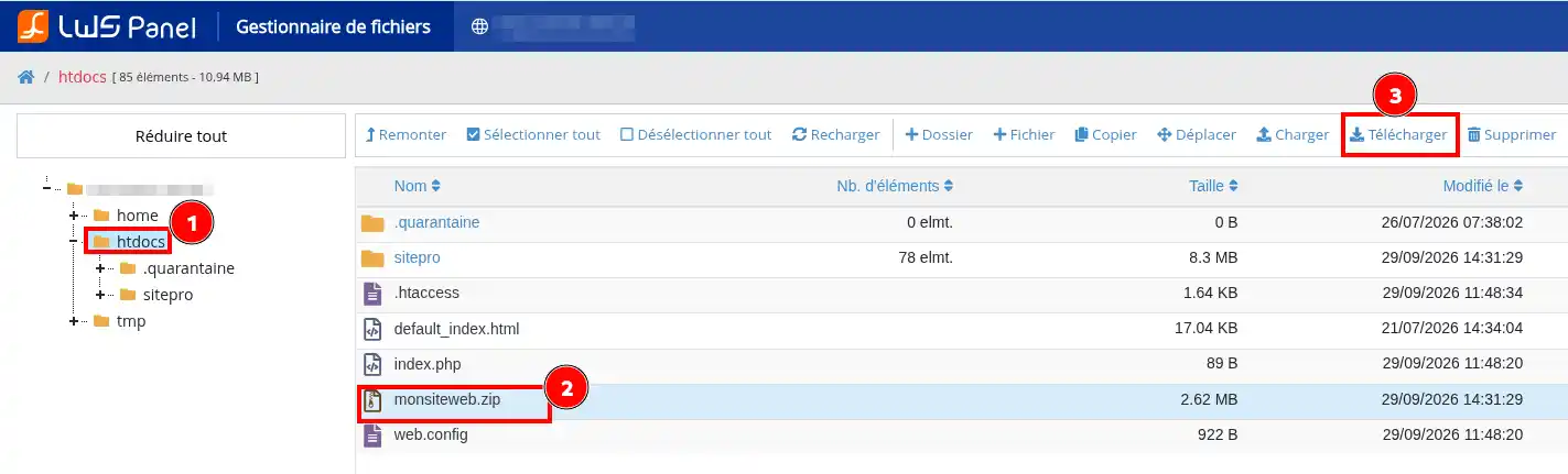 Comment restaurer la version en ligne de votre site SiteBuilder Pro