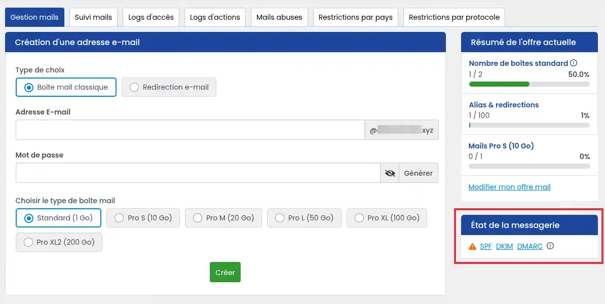 Comment ajouter un champ DKIM sur un nom de domaine