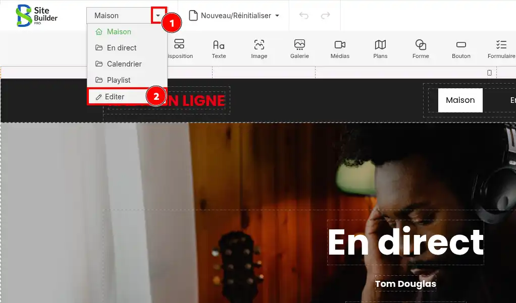 Click to display the original image Jak vytvořit stránku se SiteBuilder Pro?