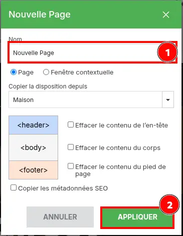 Click to display the original image Jak vytvořit stránku se SiteBuilder Pro?