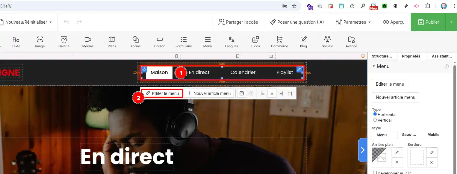 Click to display the original image Jak vytvořit stránku se SiteBuilder Pro?