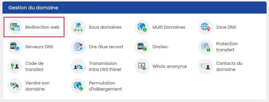 Redirecting a domain name to another web address