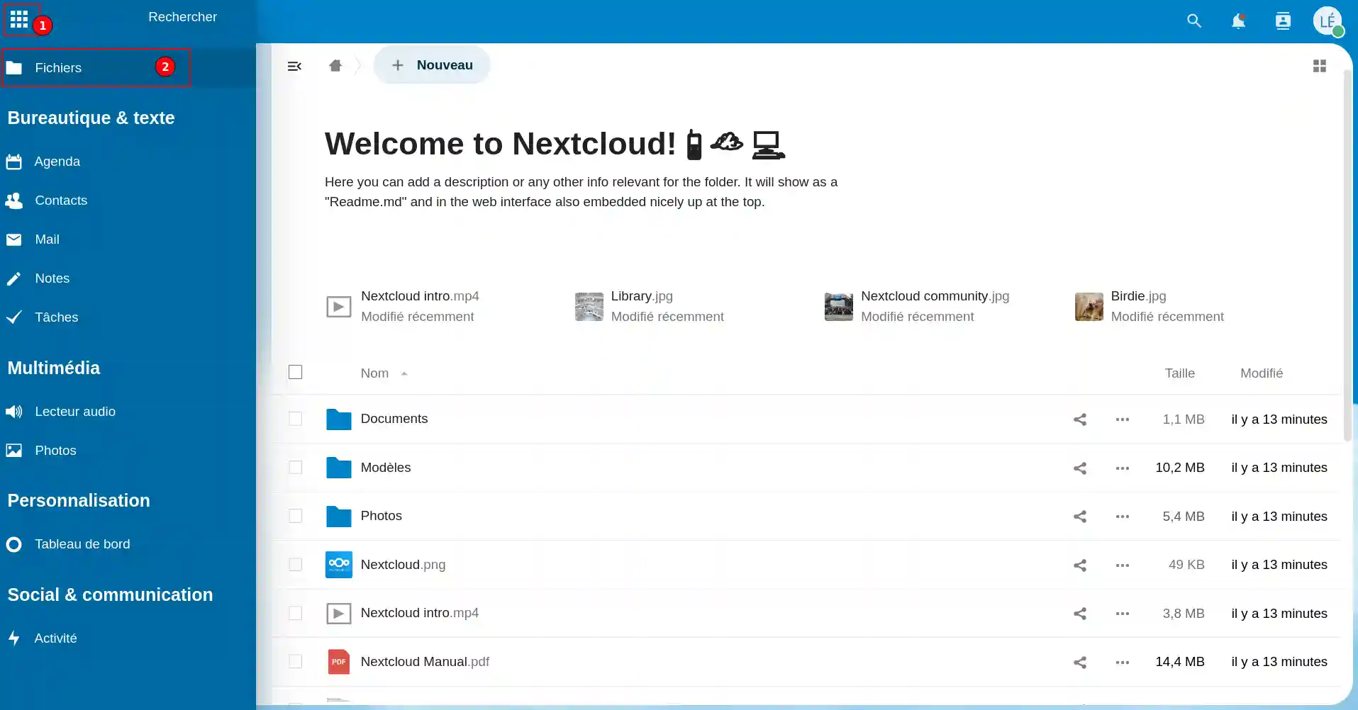 Comment utiliser l'interface Web NextCloud?
