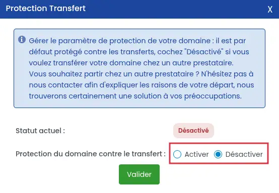 How can I protect my domain from being transferred?
