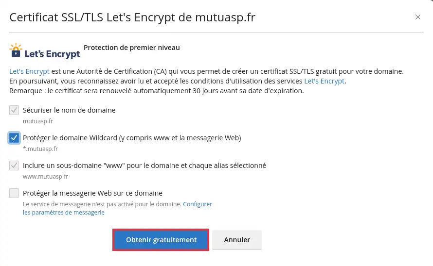 Comment installer un certificat SSL/TLS Let&rsquo;s Encrypt sur Plesk ?