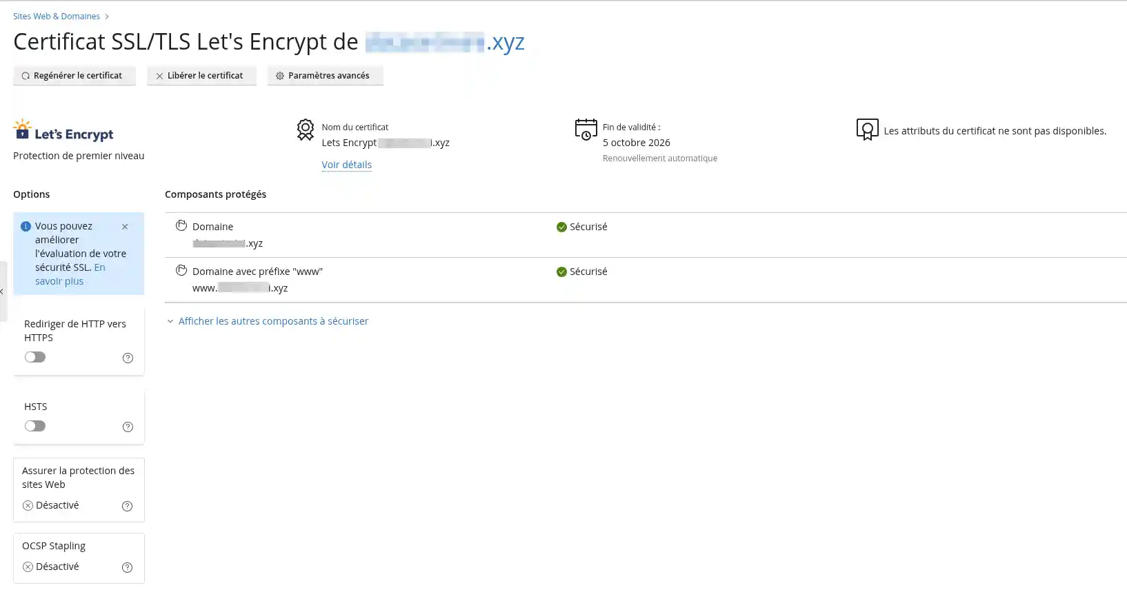 Comment installer un certificat SSL/TLS Let&rsquo;s Encrypt sur Plesk ?