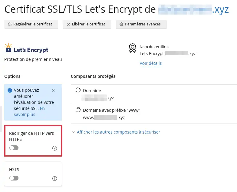 Comment installer un certificat SSL/TLS Let&rsquo;s Encrypt sur Plesk ?