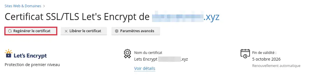 Comment installer un certificat SSL/TLS Let&rsquo;s Encrypt sur Plesk ?