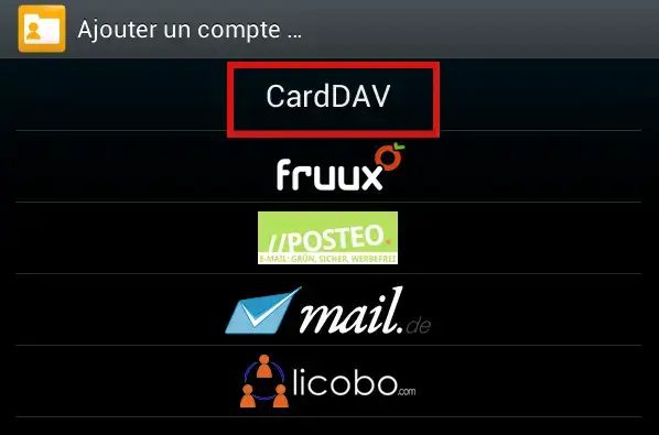 Comment configurer mon carnet d'adresses partagé sous Android ?
