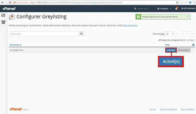 Comment configurer la greylist sur un cpanel ?