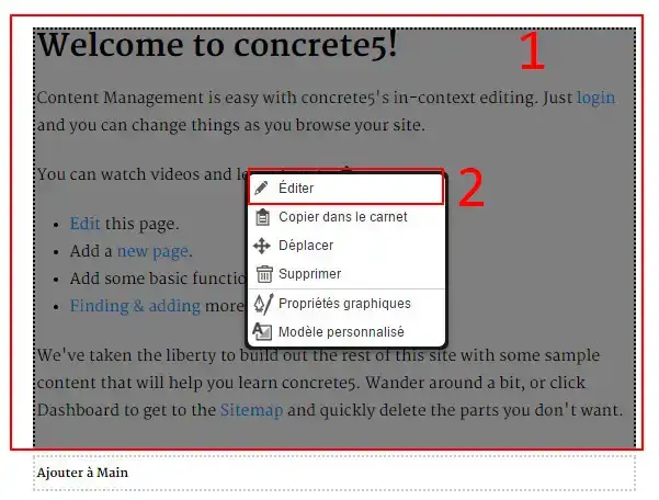 Comment créer un site web Concrete 5 ?