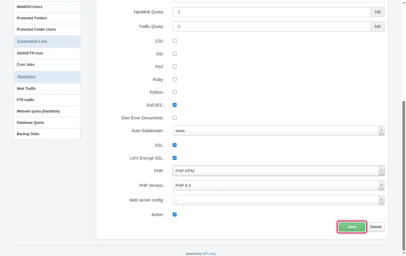 Comment d&eacute;ployer une application Laravel avec ISPConfig