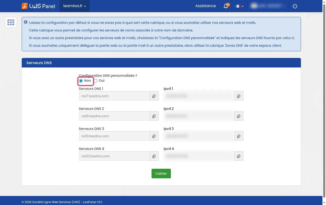 Lier un nom de domaine &agrave; un site Canva