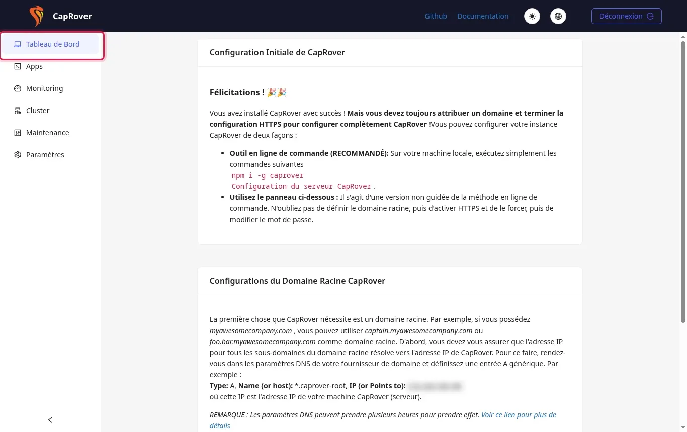 Comment r&eacute;initialiser le mot de passe de CapRover