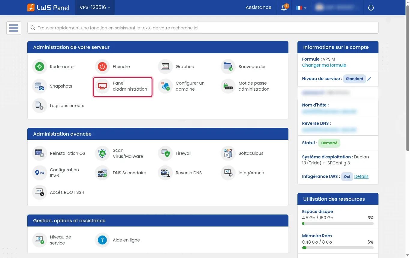 Cr&eacute;er un utilisateur SSH dans ISPConfig et s'y connecter