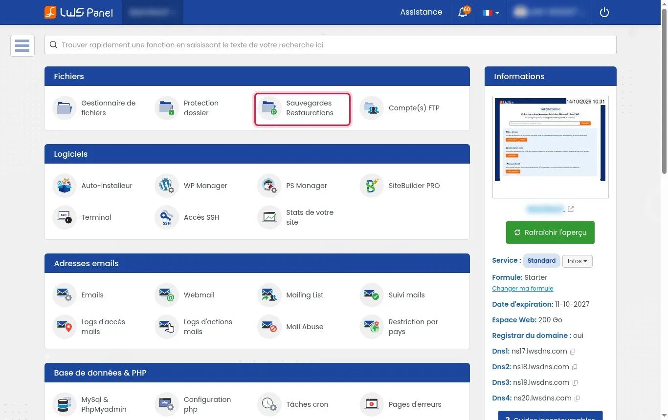 Cr&eacute;er une pr&eacute;-production WordPress et la mettre en ligne
