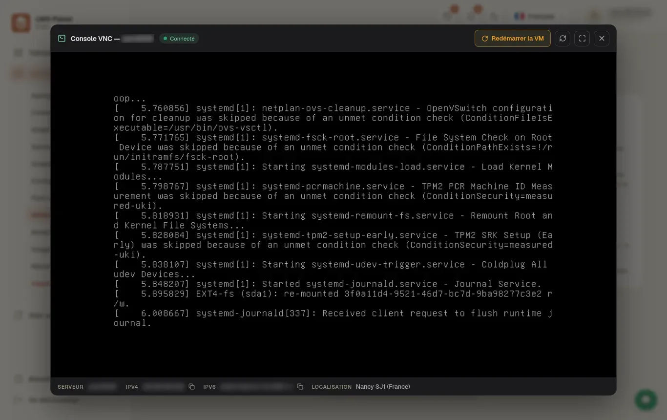 D&eacute;marrer un VPS KVM sur un ISO d&eacute;j&agrave; mont&eacute;