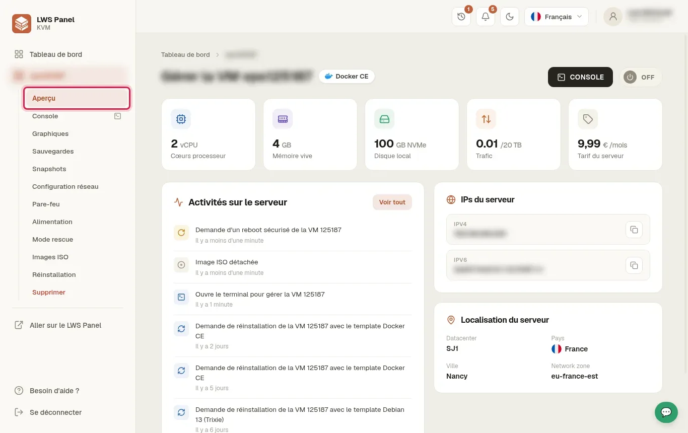 D&eacute;marrer un VPS KVM sur un ISO d&eacute;j&agrave; mont&eacute;