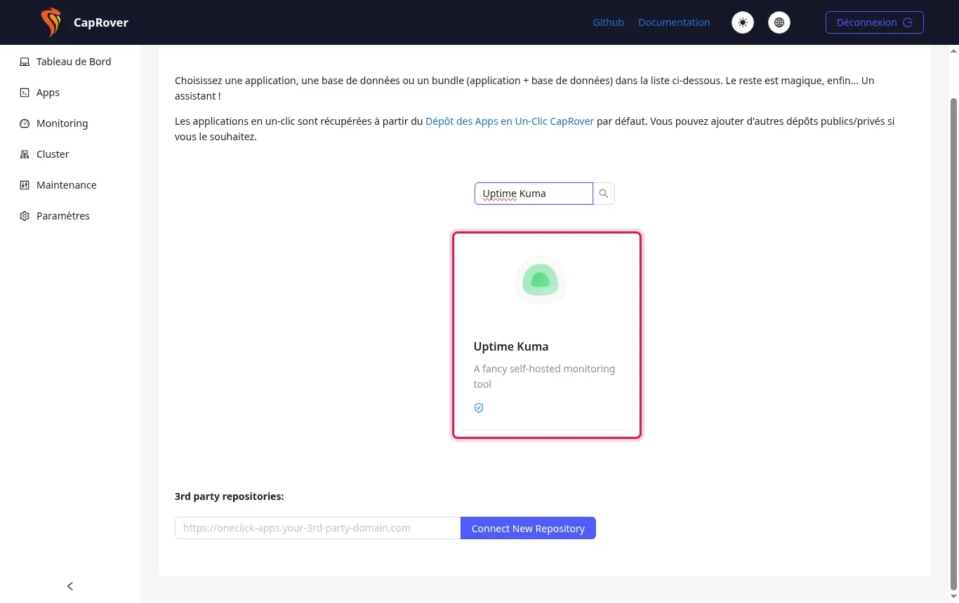 Comment d&eacute;ployer une application en un clic sur CapRover