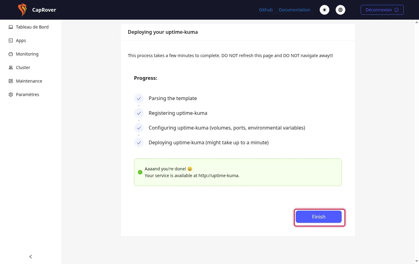 Comment d&eacute;ployer une application en un clic sur CapRover