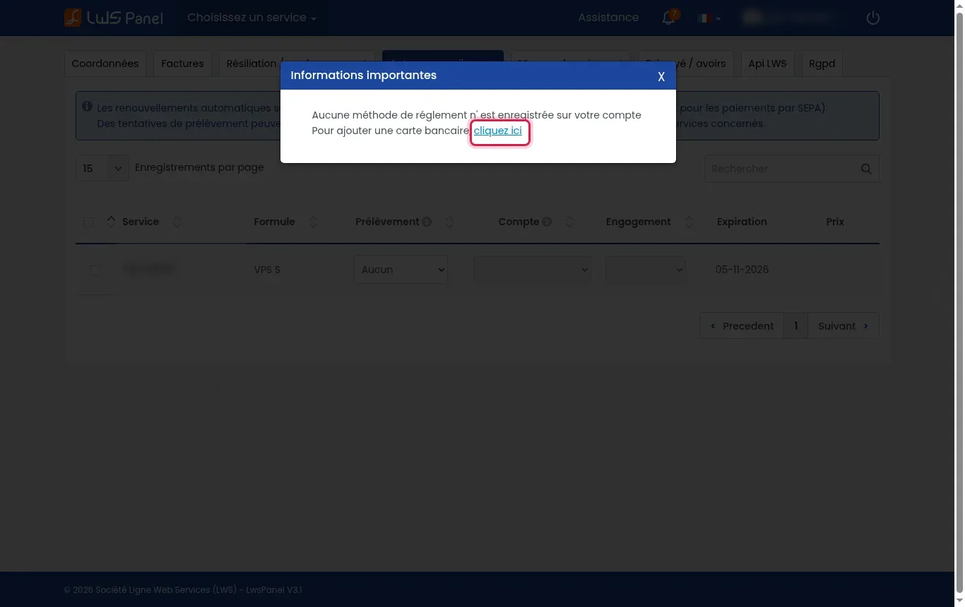 G&eacute;rer le renouvellement automatique de vos services LWS