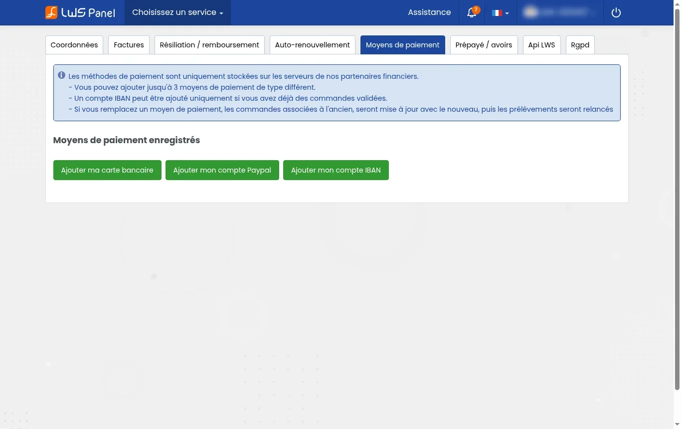 G&eacute;rer le renouvellement automatique de vos services LWS