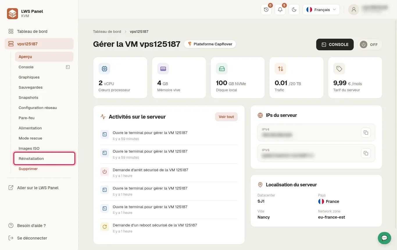 Comment installer CapRover sur un VPS