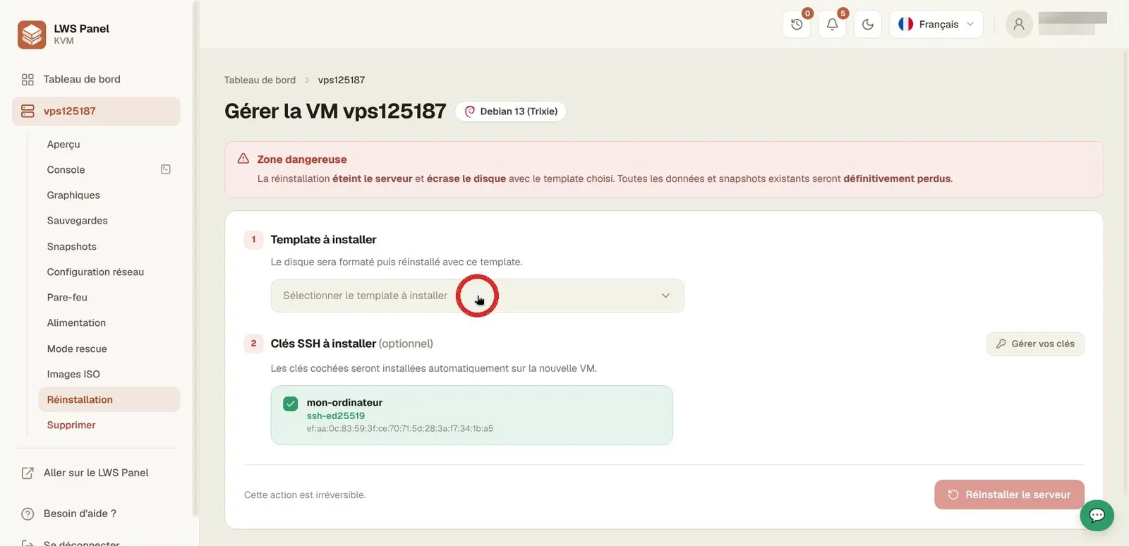 Comment installer Docker sur son VPS LWS avec le template Docker CE