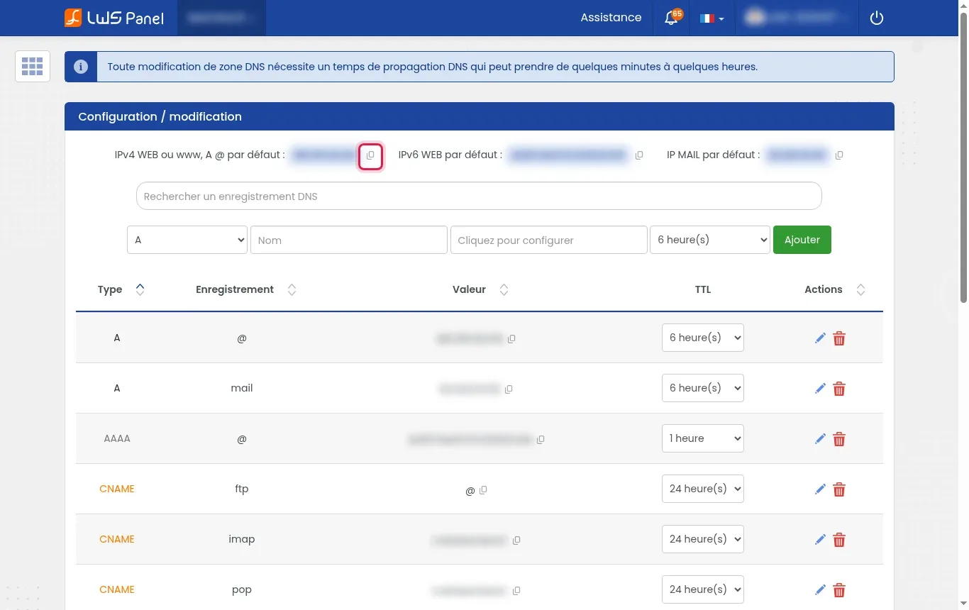 Retrouver l'adresse IP de mon h&eacute;bergement ou VPS LWS